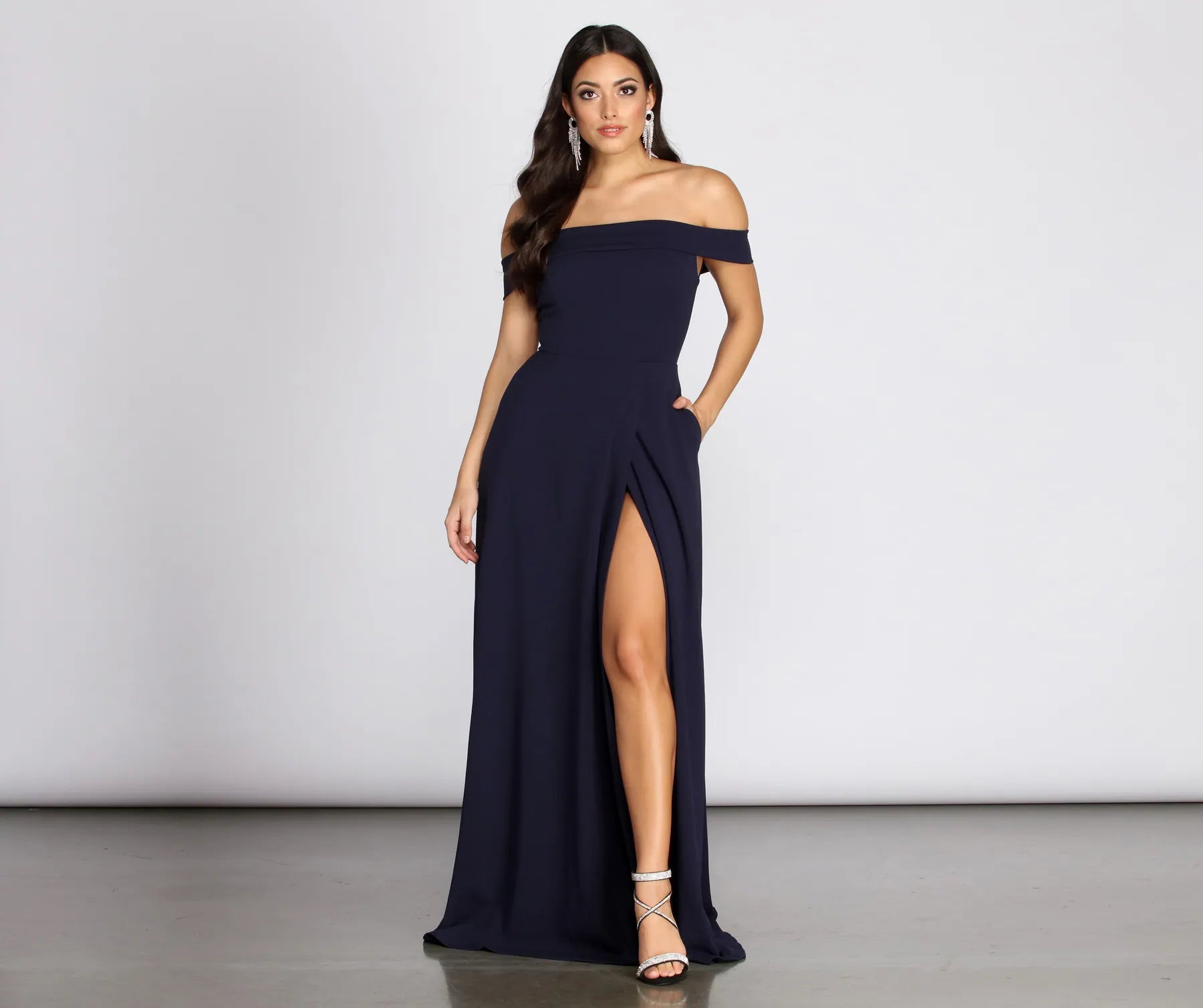 Courtney Formal Crepe A-Line Dress