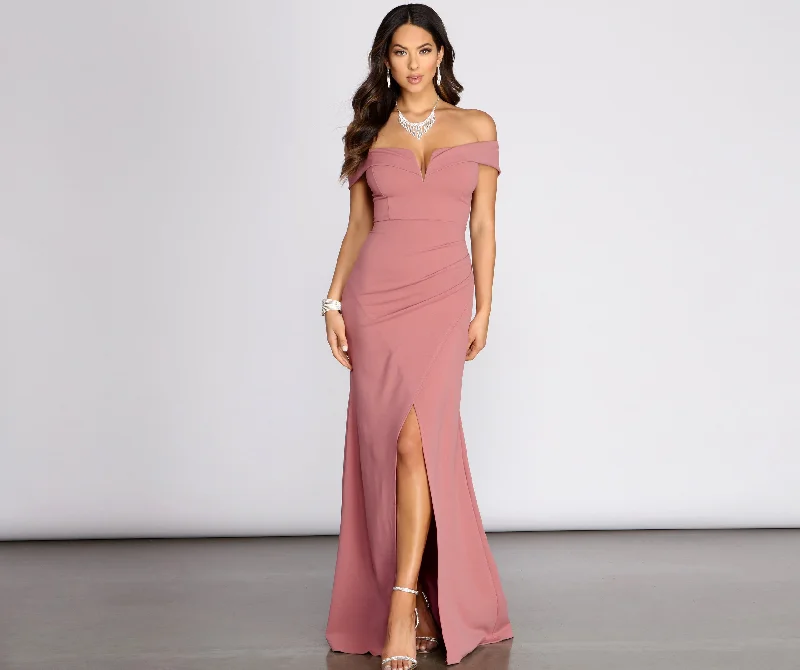 Everylynn Formal Wrap Mermaid Dress