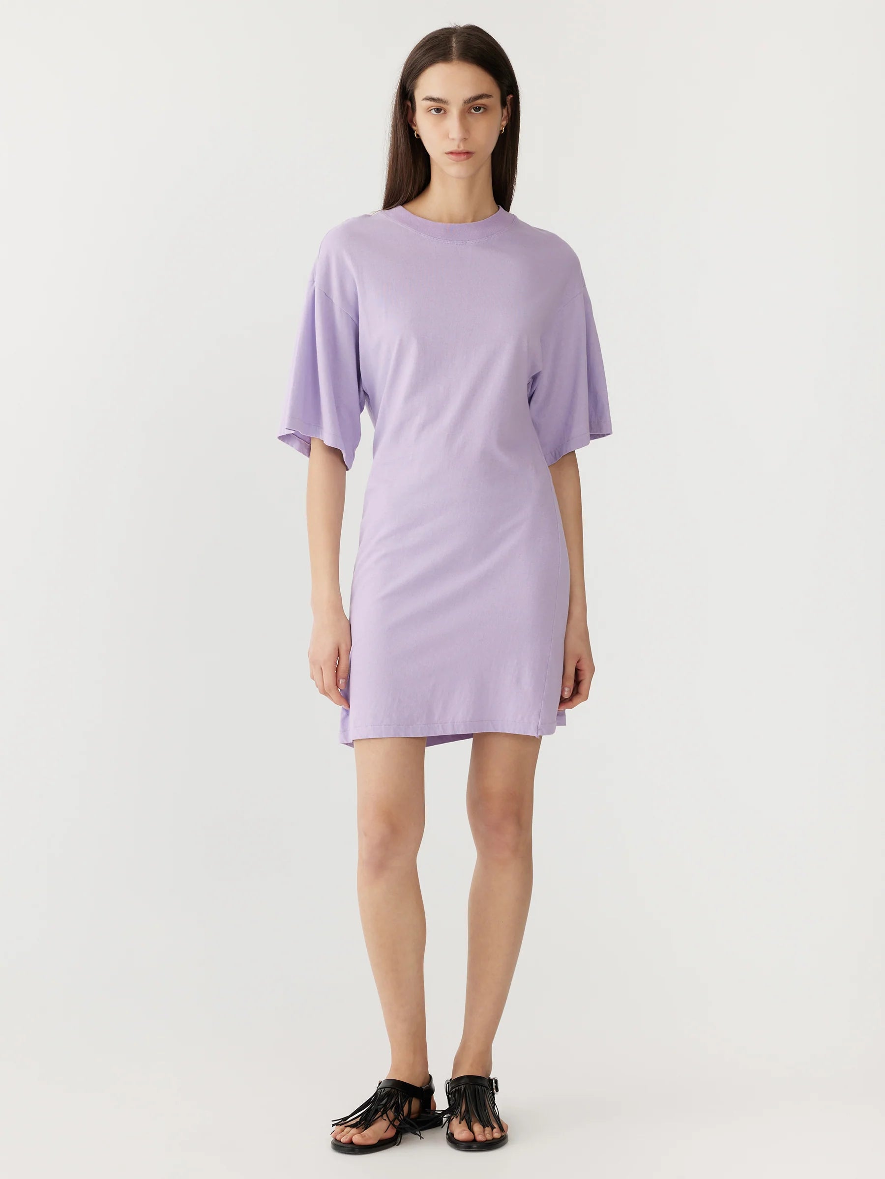 Bassike Waisted SS Tennis Dress Faded Lavender