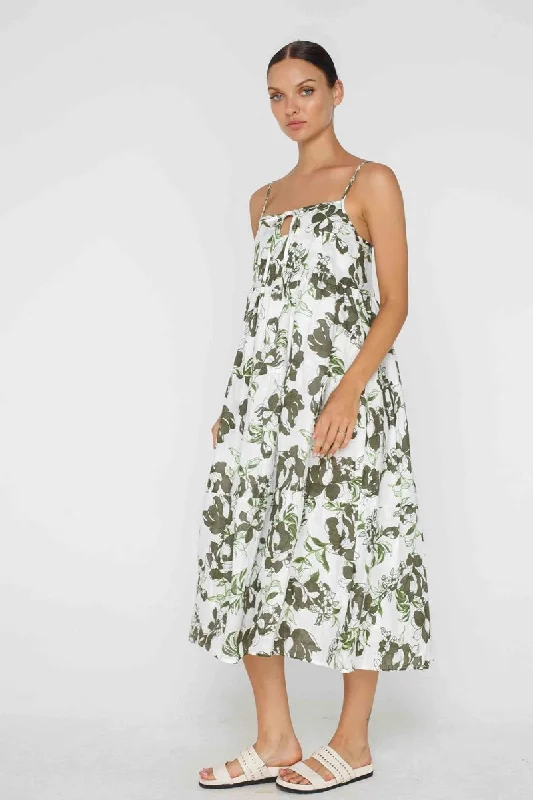 Blak - Flora Cami Dress - Khaki Floral