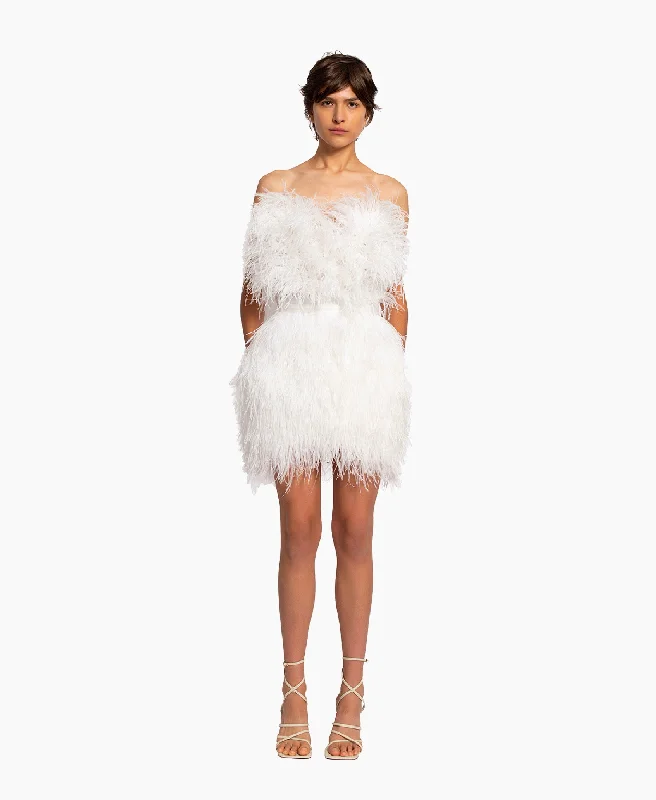 Milia Ostrich Feather Dress