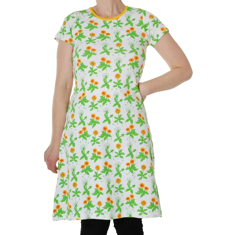 Adult's Dandelion Short Sleeve A-Line Dress - 1 Left Size S