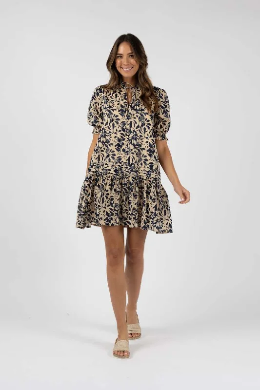 Eden Shift Dress in Navy Print HS24312 by Humidity Lifestyle