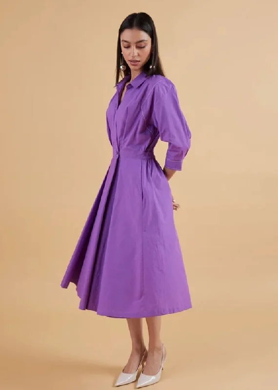 Eleanor Berry Solid Dress