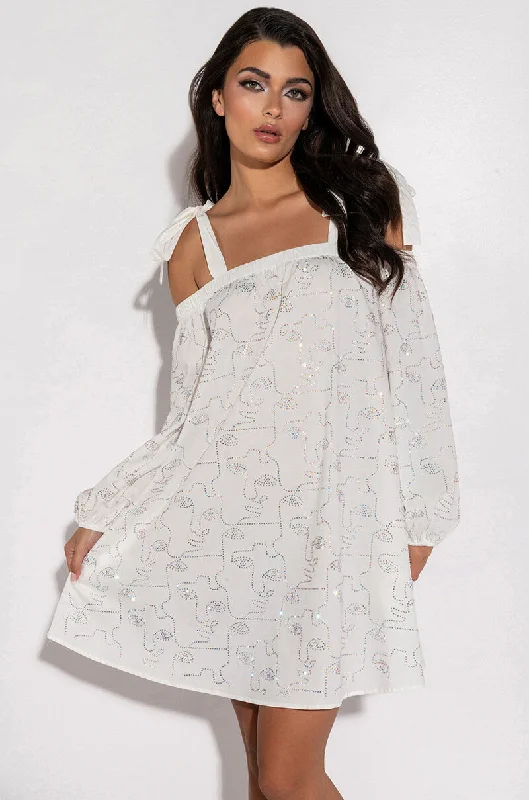 FACE IT OFF THE SHOULDER DRESS