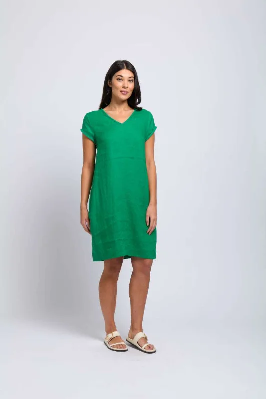 Fringe Festival Dress in Kelly Green CFO7907 by Foil