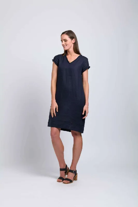 Fringe Festival Dress in Midnight CFO7907 by Foil