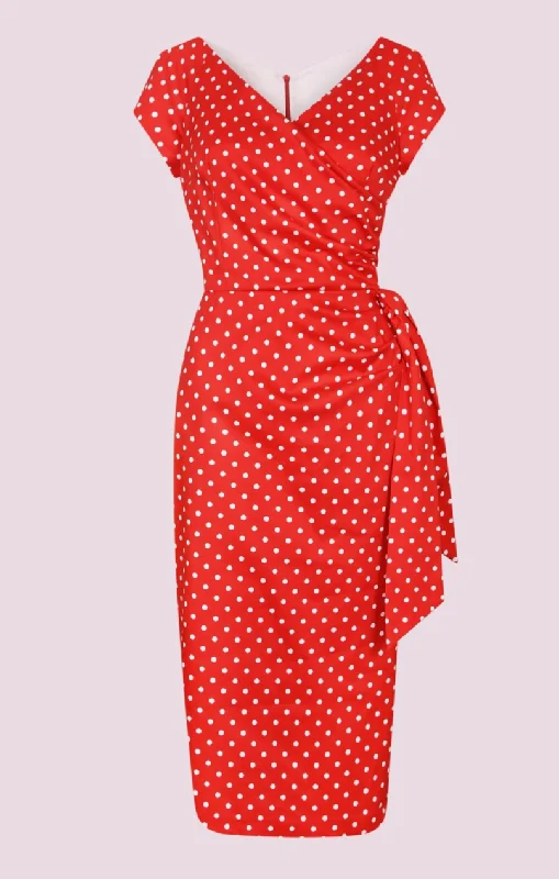 Hourglass Red Polka Pencil