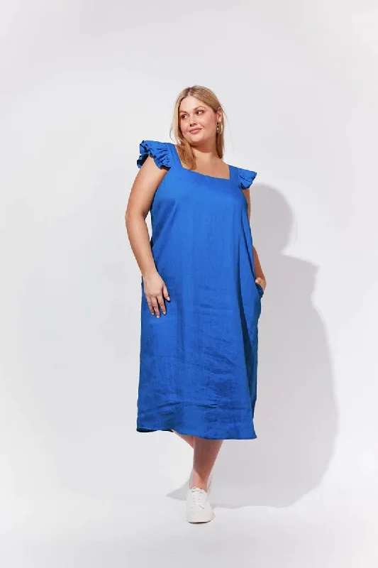 Isle Of Mine - Nusa Frill Dress - Cobalt