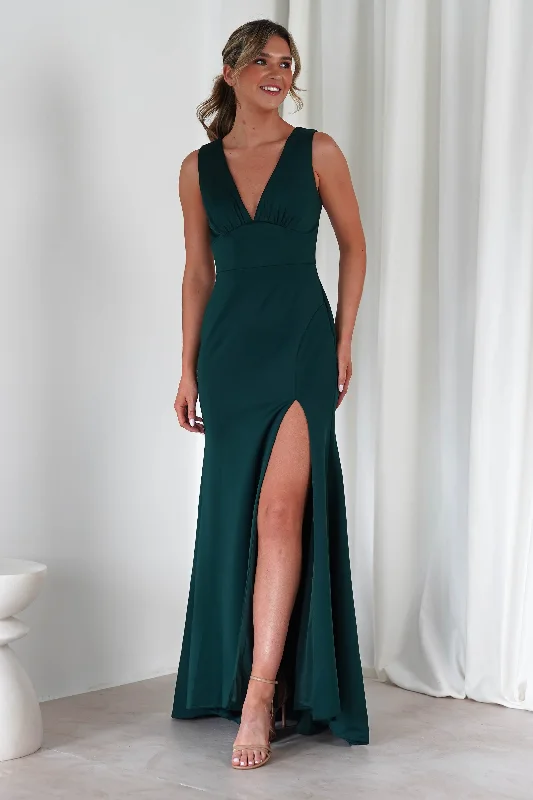 Kleo Bodycon Gown | Dark Green