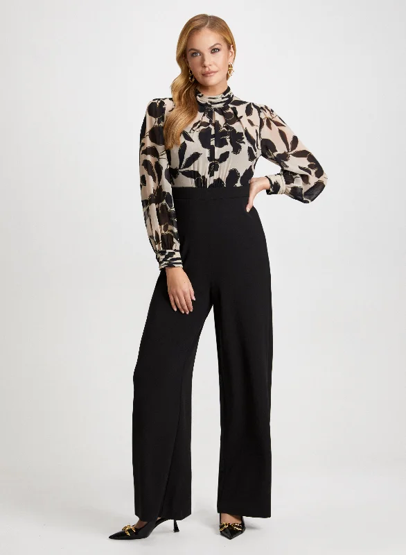 Leaf Print Jumpsuit