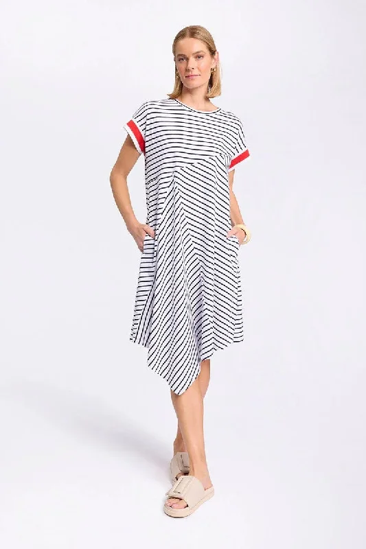 Marco Polo - YTMS590303 Spliced Stripe Dress