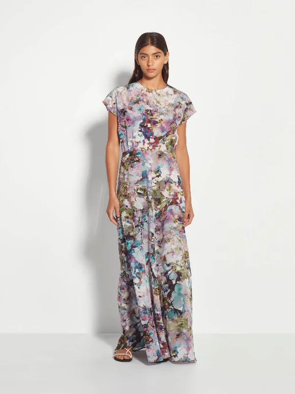 Paloma Dress (Blossom Silk) Azure