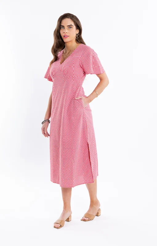 Seeking Lola Applause Dress - Blush Gingham