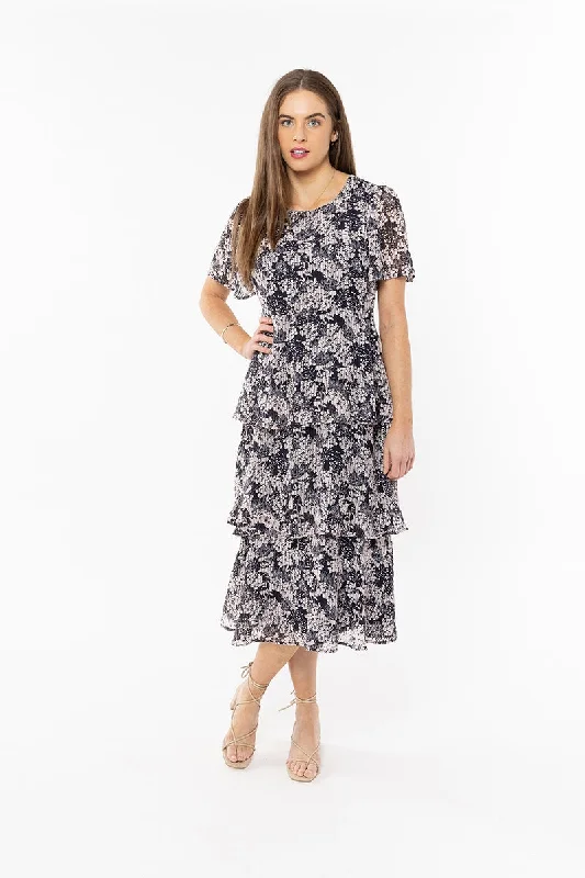 Seeking Lola Valiant Dress - Striped Bloom