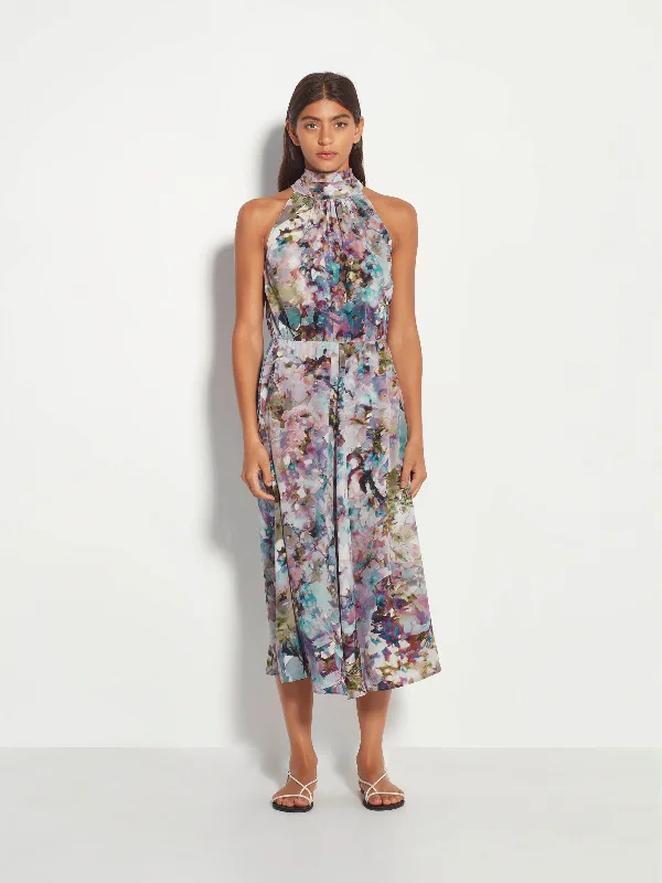 Soiree Dress (Blossom Silk) Azure