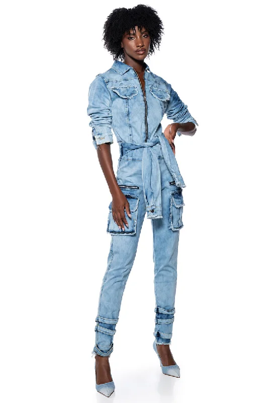 STARTING NEW DENIM JUMPSUIT