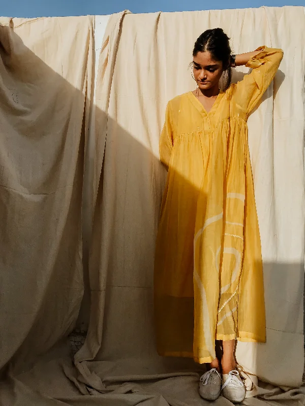 Sunny yellow arazi dress