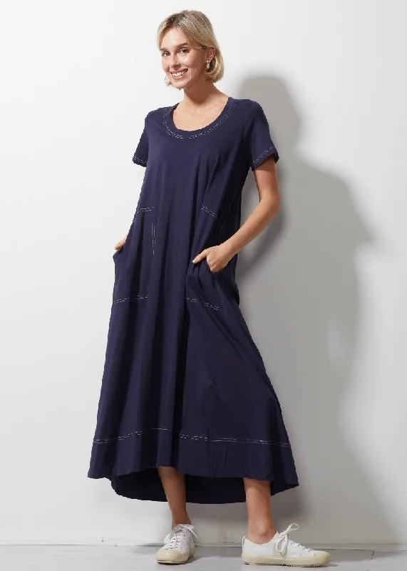 T-Shirt Dress ZP6645 in Navy by Zaket & Plover