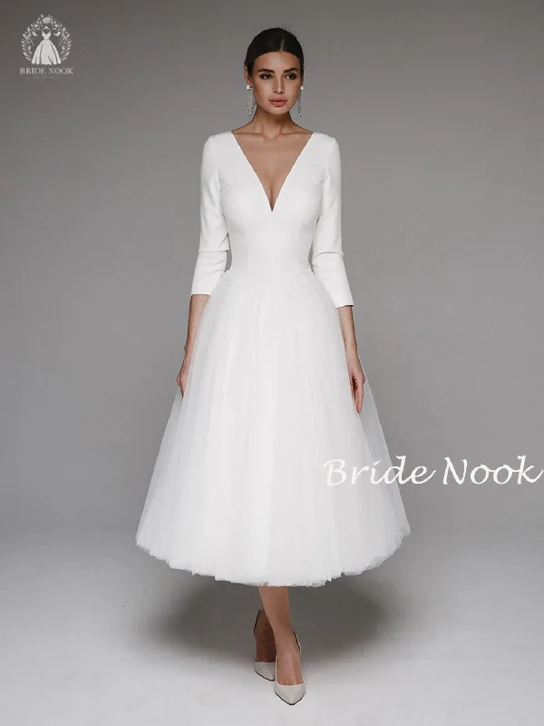 Tea Length Wedding Dress | Wedding Reception Dress | Bride Nook