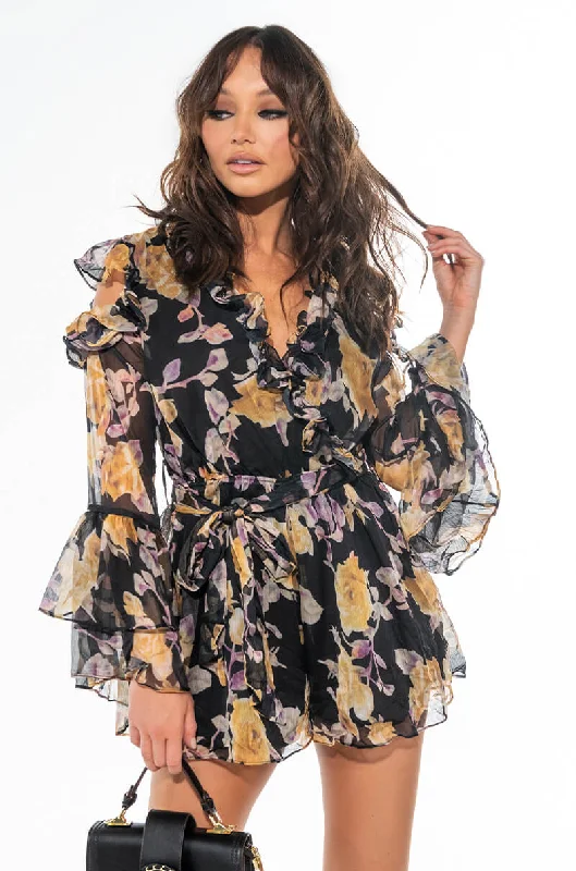 UP TO SOMETHING FLORAL ROMPER