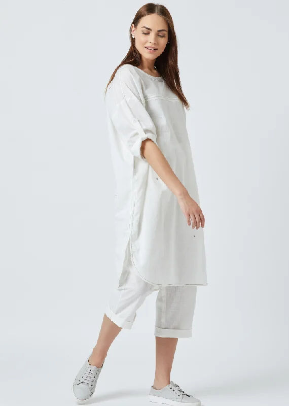 White tunic dress