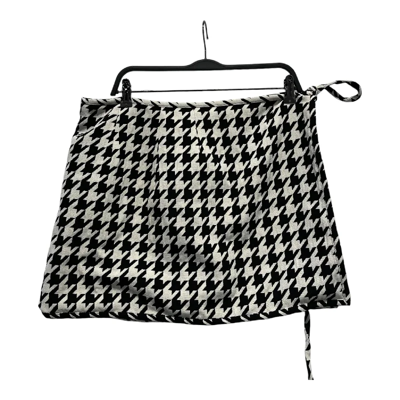 OFF-WHITE/Skirt/38/Houndstooth Check/Polyester/WHT/