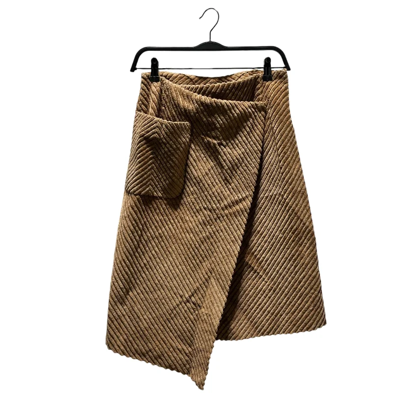 Maison Margiela/Skirt/M/Cotton/BEG/Midi Length/cordoury snap button pocket