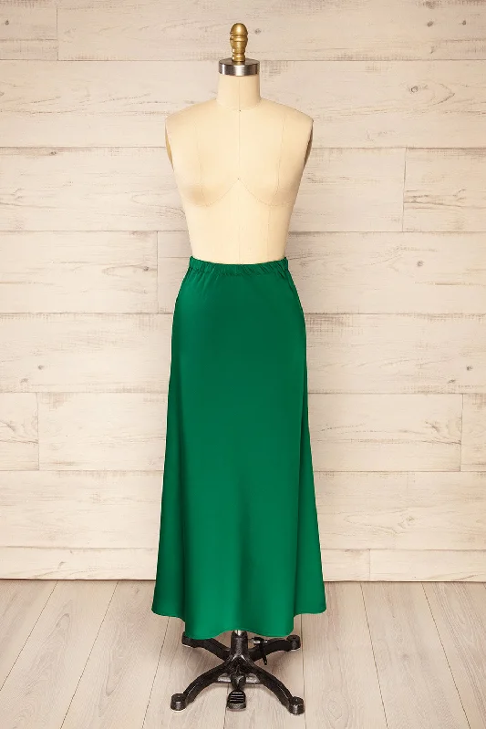 Lehavre Green | Maxi Satin Skirt