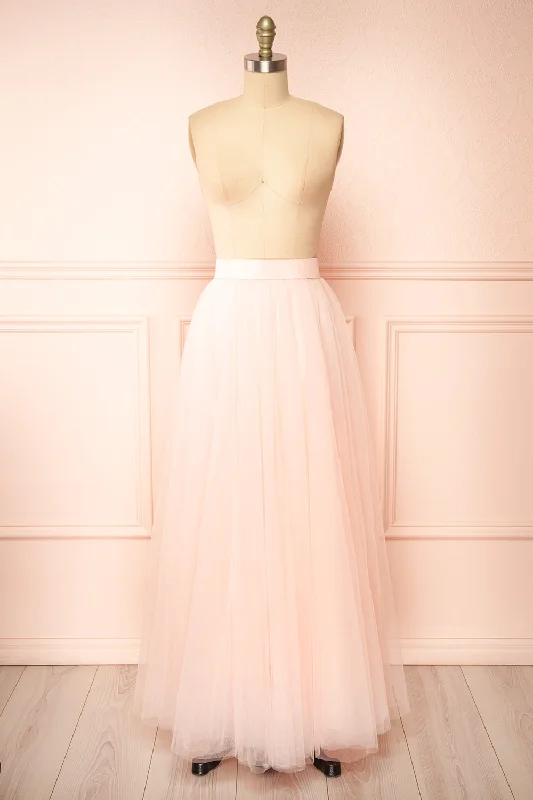 Telia Blush | Maxi Tulle Skirt