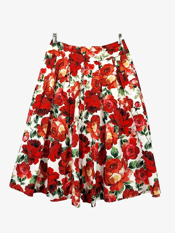 Review Roses Box Pleated Midi Skirt Size 8